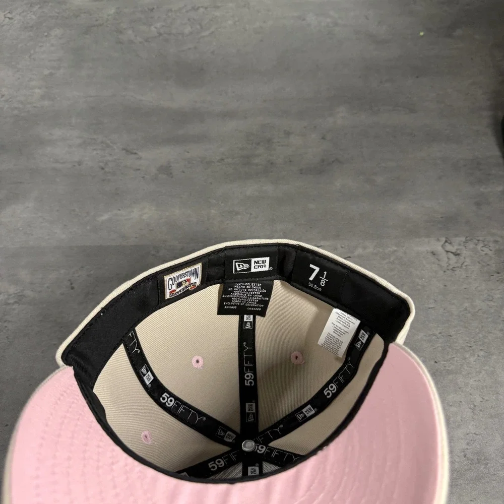 Hat Club Arizona‎ Diamondbacks New Era Cap 7 1/8 Stone Tan Pink UV Side Patch